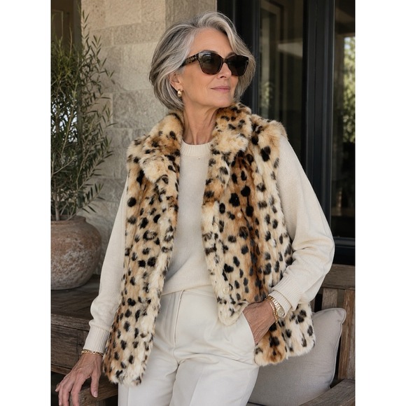 The Unbranded Brand Jackets & Blazers - Vintage Women's 100% Rabbit Fur Vest Size M Made in Hong Kong Quiet Luxury